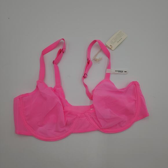Aerie SMOOTHEZ Unlined Balconette Bra in Pink Size 36C - Picture 1 of 8